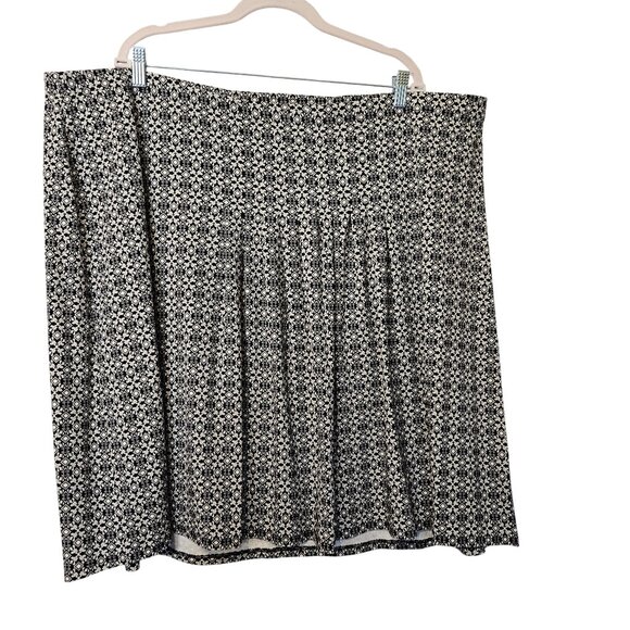 Jjill NWT Wearever Collection Black White Pleated A-Line Skirt Plus Size 4X - Picture 3 of 14